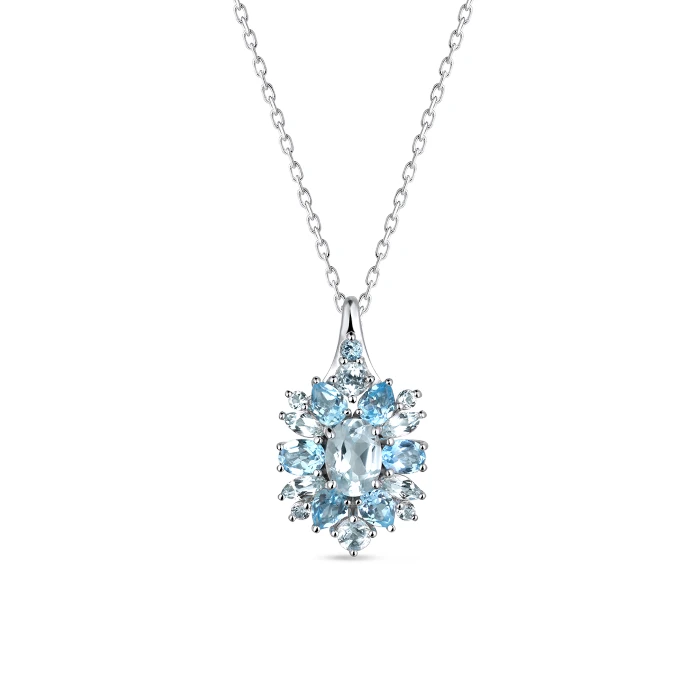 Wisiorek srebrny topaz Panna