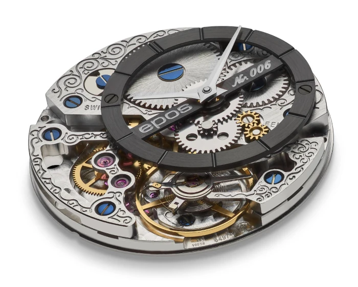 W.KRUK Grawerowany mechanizm Epos (baza ETA/Unitas 6497 z modeli Oeuvre d'Art)