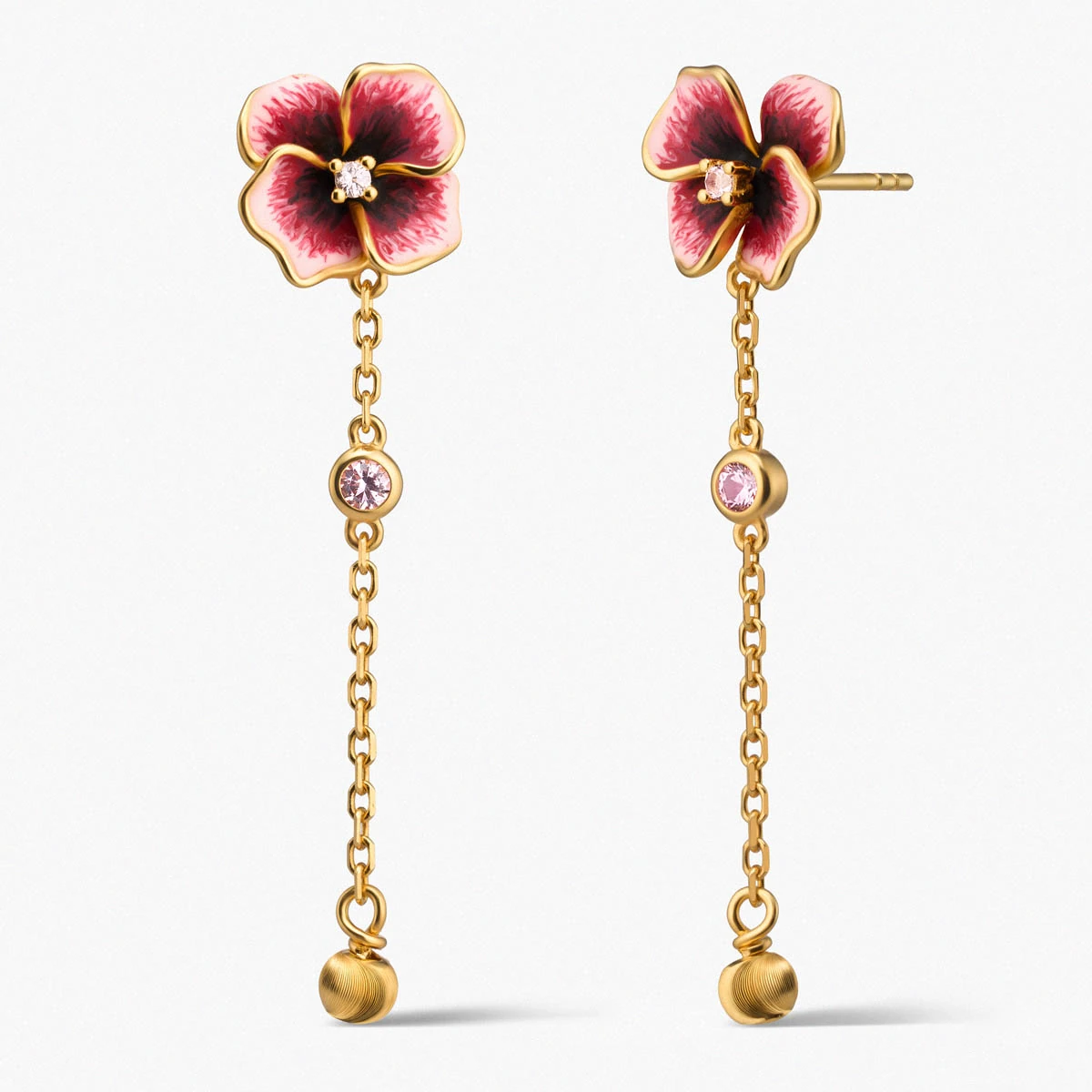 Kolczyki srebrne Kwiaty Nocy Bratki