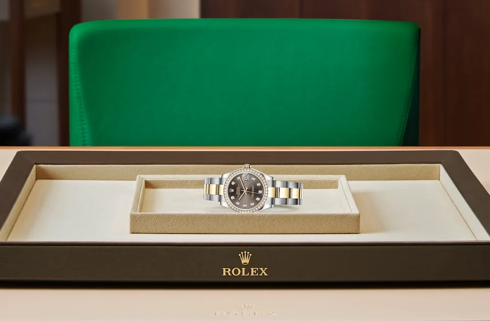 Rolex Datejust 31 Oyster, 31 mm, stal Oystersteel, żółte złoto i brylanty - M278383rbr-0021 W.Kruk Polska