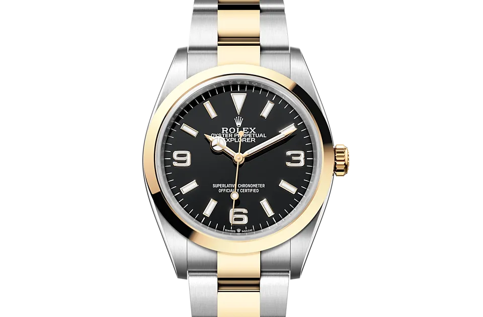 Rolex Explorer 36 Oyster, 36 mm, stal Oystersteel i żółte złoto - M124273-0001 W.Kruk Polska