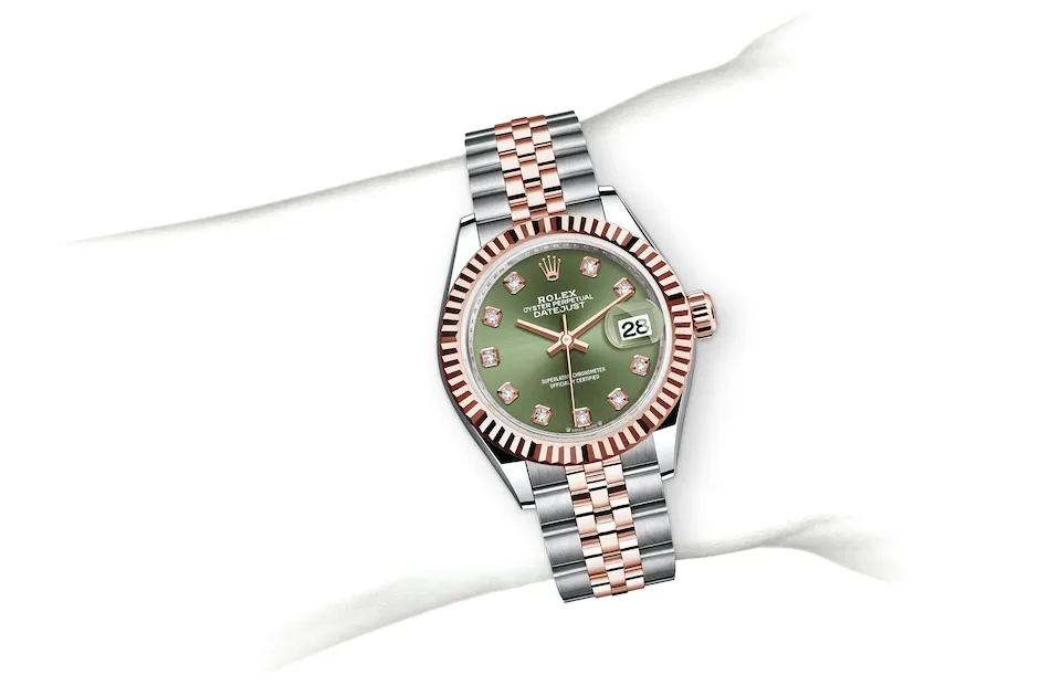 Rolex Lady-Datejust Oyster, 28 mm, stal Oystersteel i różowe złoto Everose - M279171-0007 W.Kruk Polska