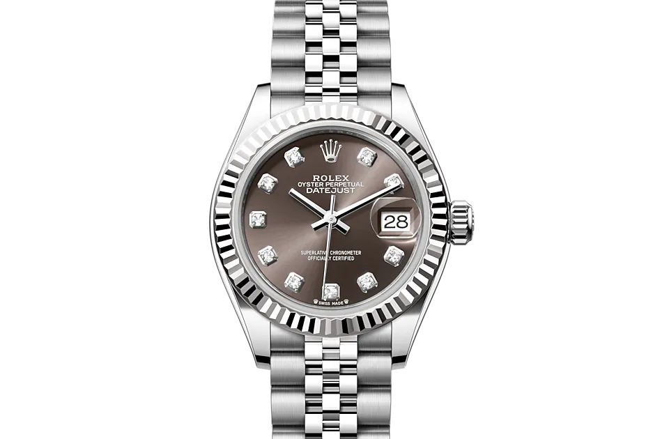 Rolex Lady-Datejust Oyster, 28 mm, stal Oystersteel i białe złoto - M279174-0015 W.Kruk Polska