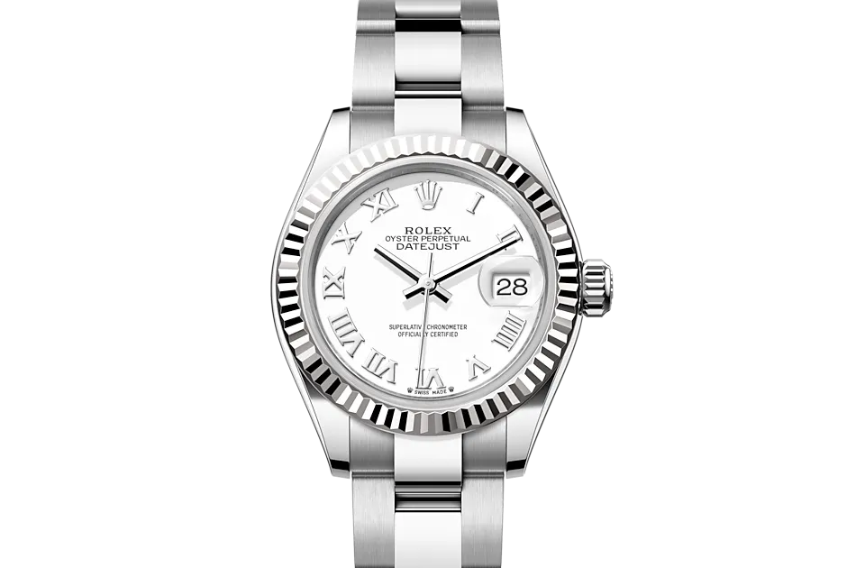 Rolex Lady-Datejust Oyster, 28 mm, stal Oystersteel i białe złoto - M279174-0020 W.Kruk Polska