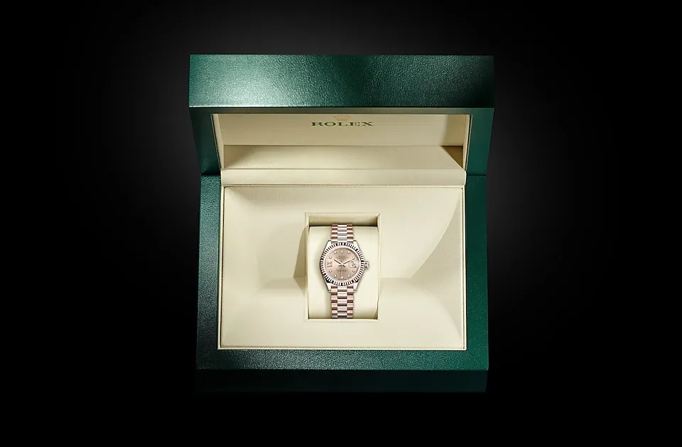 Rolex Lady-Datejust Oyster, 28 mm, różowe złoto Everose - M279175-0029 W.Kruk Polska